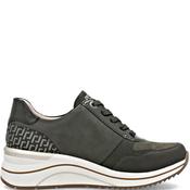 Remonte Womens Wedge Zip Lace Trainer - Green Multi - 39