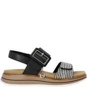 Remonte Womens Wedge Strap Sandal - Black Multi - 40 image