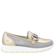 Remonte Womens Chain Loafer - White Gold - 36