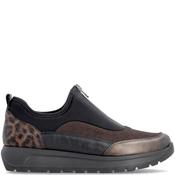 Remonte Womens Wide Fit Zip Shoe - Brown Black - 37 image