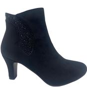 Redz Womens Zip Ankle Boot - Black Suede - 39 image