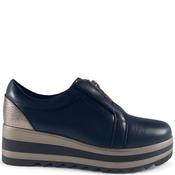 Redz Womens Wedge Zip Shoe - Navy - 40 image