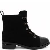 Redz Womens Zip Ankle Boot - Black Suede - 37