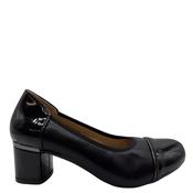 Nine To Five Womens Block Heel Court - Black - 37 image