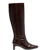 Clarks Womens Leather Zip High Leg Boot - Brown - Uk 4 image