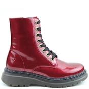 Heavenly Feet Womens Ankle Boot - Red Patent - 4