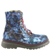 Heavenly Feet Womens Zip Lace Ankle Boot - Blue Velour - 4