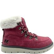 Gjk Womens Zip Lace Fur Lined Ankle Boot - Bordo - 38 image