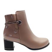 Redz Womens Zip Ankle Boot - Taupe - 42