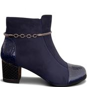 Redz Womens Diamante Strap Ankle Boot - Navy Suede - 39 image