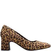 Clarks Womens Low Heel Court Shoe - Leopard Animal Print - 4 image