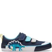 Clarks Boys Strap Canvas Shoe - Navy Multi - Uk K12 image