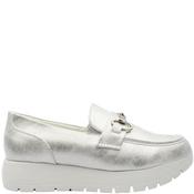 Heavenly Feet Womens Wedge Chain Loafer - Silver - 40 image