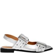 Steve Madden Womens Low Heel Sling Back - Silver Patent - Uk 3