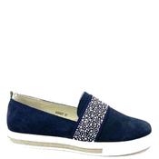 Redz Womens Flat Diamante Slip On Shoe Navy 37 in Roscommon
