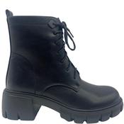 Redz Womens Zip Lace Ankle Boot - Black - 42 image