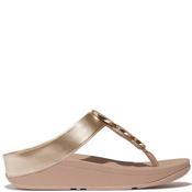 Fitflop Womens Wedge Strap Sandal - Beige Metallic - Uk 4 image