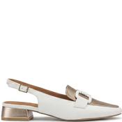 V Conte Womens Low Heel Sling Back - White - 37 image