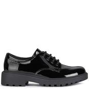 Geox Girls Plain Lace Shoe - Black Patent - Eu40/J6.5 image