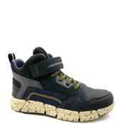 Geox Boys Waterproof Velcro Lace Boot - Black Green - Eu35/J2.5 image