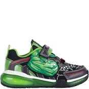Geox Boys Avengers Strap Trainer - Black Green - Eu34/J2