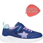 Geox Girls Glitter Strap Trainer - Blue Lilac - Eu28/K10 image