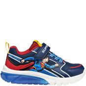 Geox Boys Superman Lights Strap Trainer - Blue Red - Eu34/J2