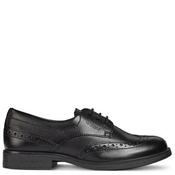 Geox Girls Lace Brogue Shoe - Black Leather - Eu31/K12.5