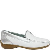 Piero Masetti Womens Moccasin Loafer - White Silver - 42 image