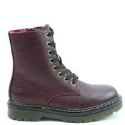 Heavenly Feet Womens Zip Lace Ankle Boot - Burgundy - 8