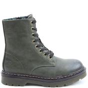 Heavenly Feet Womens Zip Lace Ankle Boot - Khaki - 4