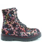 Heavenly Feet Womens Zip Lace Ankle Boot - Rose Pink Velour - 4 image
