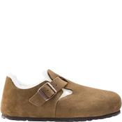 Birkenstock Mens Fur Lined Slipper - Taupe - 45 image