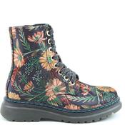 Heavenly Feet Womens Zip Lace Ankle Boot - Black Daisy - 4 image