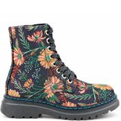 Heavenly Feet Womens Zip Lace Ankle Boot - Black Daisy - 4 image