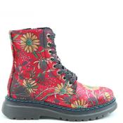 Heavenly Feet Womens Zip Lace Ankle Boot - Red Daisy - 4 image