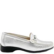 Piero Masetti Womens Moccasin Loafer - Silver - 39 image