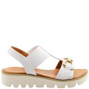Heavenly Feet Womens Wedge Strap Sandal - White - Uk 4 image