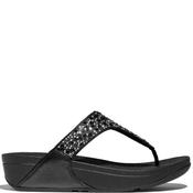 Fit Flop Womens Wedge Toe Post Sandal - All Black - 4 image