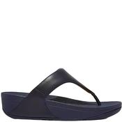 Fit Flop Womens Wedge Toe Post Sandal - Navy Leather - Uk 4