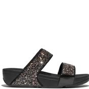Fit Flop Womens Wedge Strap Sandal - Black Glitter - 5 image