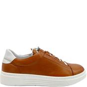 Safe Step Womens Lace Comfort Shoe - Tan Leather - 41