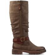 Lunar Womens Zip High Leg Boot - Brown - Uk 4 image