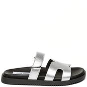 Steve Madden Womens Flat Strap Sandal - Black Silver - 37 image