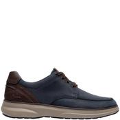 Clarks Mens Moccassin Lace Shoe - Navy Leather - 9 image