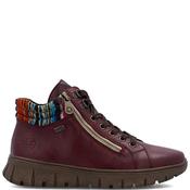 Rieker Womens Leather Lace Ankle Boot - Red - 37