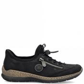 Rieker Womens Zip Cord Comfort Shoe - Black - 41 image