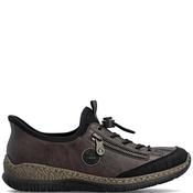 Rieker Womens Elastic Zip Comfort Shoe - Brown - 37