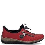 Rieker Womens Zip Cord Comfort Shoe - Red - 37