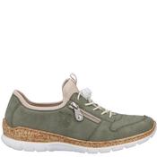 Rieker Womens Zip Pull Cord Trainer - Green - 36